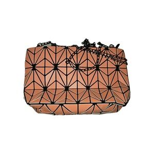 Patrizia Luca Crossbody Geometric Purse Chain Strap Orange Small